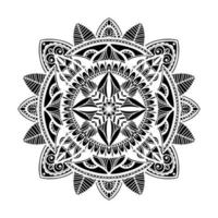 grafisk rund traditionell mandala abstrakt isolerad i vit background.boho indisk form.etnisk orientalisk stil. vektor