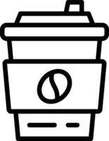 Kaffee Tasse Symbol. Einweg Kaffee Tasse Symbol mit Kaffee Bohnen Logo vektor