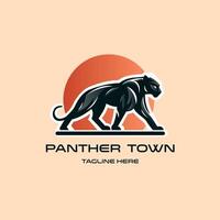 Panther Logo Vorlage Illustration Design. wild Tier Logo vektor