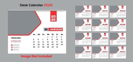Schreibtisch Kalender 2025 vektor