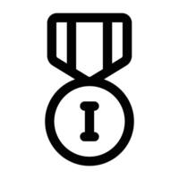 einfach Gold Medaille Symbol. das Symbol können Sein benutzt zum Webseiten, drucken Vorlagen, Präsentation Vorlagen, Illustrationen, usw vektor