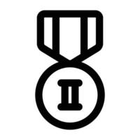 einfach Silber Medaille Symbol. das Symbol können Sein benutzt zum Webseiten, drucken Vorlagen, Präsentation Vorlagen, Illustrationen, usw vektor