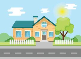Haus Symbol im eben Stil. Zuhause Illustration auf isoliert Hintergrund. Wohnung Gebäude Zeichen Geschäft Konzept. vektor