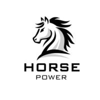 häst huvud symbol på vit bakgrund vektor