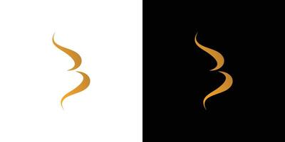 lyxig och unik b logotyp design vektor