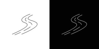 einzigartig und einfach s Straße Logo Design vektor