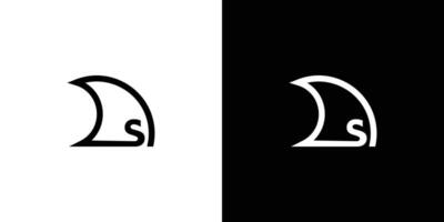 de haj logotyp design är unik och modern vektor