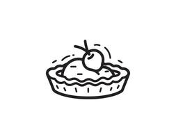 Kuchen Symbol. Bäckerei Symbol, Illustration. einfach Design. vektor