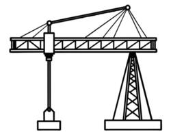 Turm linear eben Zeichnung vektor