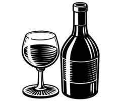 Flasche Glas Hand gezeichnet Illustration umgewandelt zu vektor