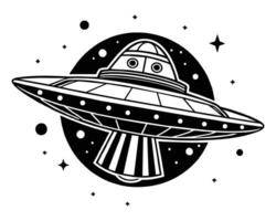 UFO flygande rymdskepp vektor