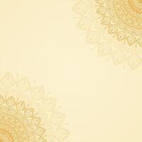 utsmyckad gyllene mosaik- mandala elegans fyrkant bakgrund design vektor