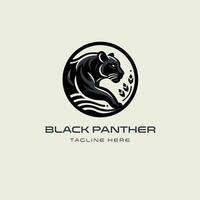 schwarz Panther Logo Vorlage Design Element vektor