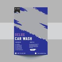 Auto waschen Flyer, Auto Reinigung Bedienung Vorlage, a4 Auto waschen Bedienung Flyer, Automobil waschen Bedienung Flugblatt Design, Auto waschen Geschäft Beförderung Poster vektor