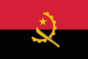 nationell flagga av angola. angola flagga. vektor