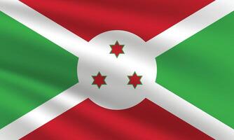 National Flagge von Burundi. Burundi Flagge. winken Burundi Flagge. vektor