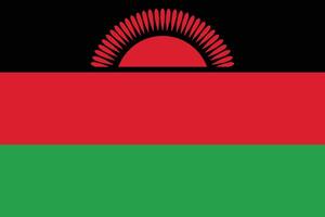 National Flagge von Malawi. Malawi Flagge. vektor