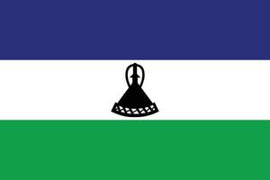 National Flagge von Lesotho. Lesotho Flagge. vektor