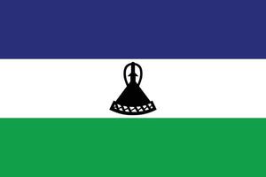 nationell flagga av lesotho. lesotho flagga. vektor