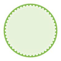 klassisk ljus grön cirkel gräns ram med spets kanter dekoration tom klistermärke märka bakgrund vektor