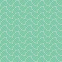 sömlös grön geometrisk japansk cirklar mönster vektor