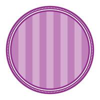 gestreift lila kreisförmig Eleganz einfach Aufkleber runden leer Etikette vektor