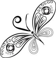 Hand gezeichnet Schmetterling Gliederung Pack vektor