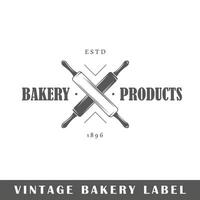 Bäckerei Etikette isoliert auf Weiß Hintergrund vektor