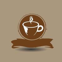 kaffe kopp eller te kopp illustration konst, lämplig för kaffe affär logotyp, Kafé logotyp, silhuett, ikon, hemsida, app, skriva ut design, klistermärke, märka. redigerbar vektor