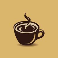 kaffe kopp eller te kopp illustration konst, lämplig för kaffe affär logotyp, Kafé logotyp, silhuett, ikon, hemsida, app, skriva ut design, klistermärke, märka. redigerbar vektor