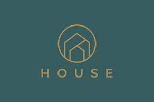 elegant minimalistisch Komfort Haus echt Nachlass Logo Hexagon zum Geschäft Eigentum vektor