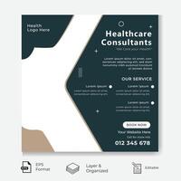medizinisch Gesundheitswesen Bedienung Sozial Medien Poster kostenlos herunterladen. vektor