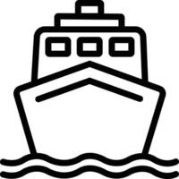 Schiff und Boot Symbol im Linie Stil. Wasser Transport Symbol. Schiffe zum Reise und Transport. isoliert auf Bild zum Apps oder Webseite Clip Art Design Vorlage vektor