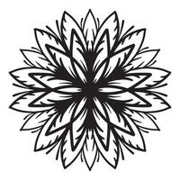 einfach Mandala mit Blumen- Dekoration Muster vektor