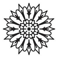 einfach Mandala mit Blumen- Dekoration Muster vektor