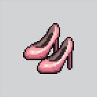 Pixel Kunst Illustration High Heels. pixelig Fersen. hoch Absätze Mode pixelig zum das Pixel Kunst Spiel und Symbol zum Webseite und Spiel. alt Schule retro. vektor