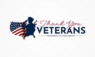 tacka du veteraner, november 11, uppfyllande Allt vem serveras, amerikan flaggor bakgrund illustration vektor