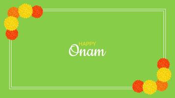 onam indisk festival kerala stat. blommig mönster. Lycklig onam Semester. affisch baner design. illustration. vektor