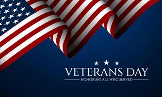 glücklich Veteranen Tag vereinigt Zustände von Amerika Hintergrund Illustration vektor