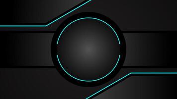 schwarz und Blau futuristisch Hintergrund mit Technologie Konzept vektor