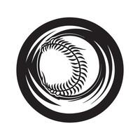 Baseball Logo Design Kunst und Symbole. Illustration von Baseball isoliert auf Weiß vektor