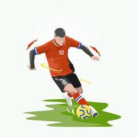 Fußball Athlet Design Illustration Kunst vektor