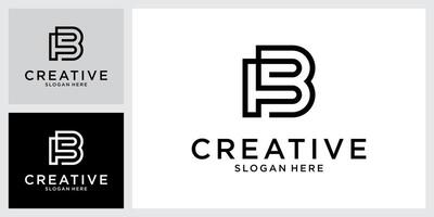 fb eller bf första brev logotyp design begrepp vektor