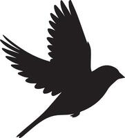 Spatz Silhouette Illustration auf Weiß Hintergrund. Spatz Logo. vektor