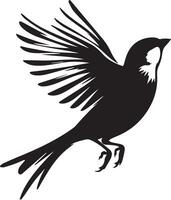 Spatz Silhouette Illustration auf Weiß Hintergrund. Spatz Logo. vektor