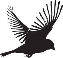 Spatz Silhouette Illustration auf Weiß Hintergrund. Spatz Logo. vektor