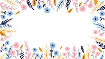 abstrakt Blume Hintergrund Design Blumen- Rand Rahmen vektor
