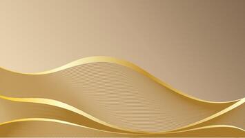 Luxus Hintergrund mit gebogen Linien Gold vektor