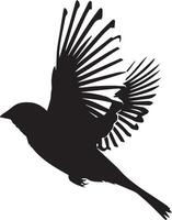 Spatz Silhouette Illustration auf Weiß Hintergrund. Spatz Logo. vektor