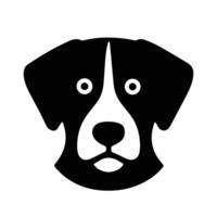 Schwarz-Weiß-Hundeportrait vektor